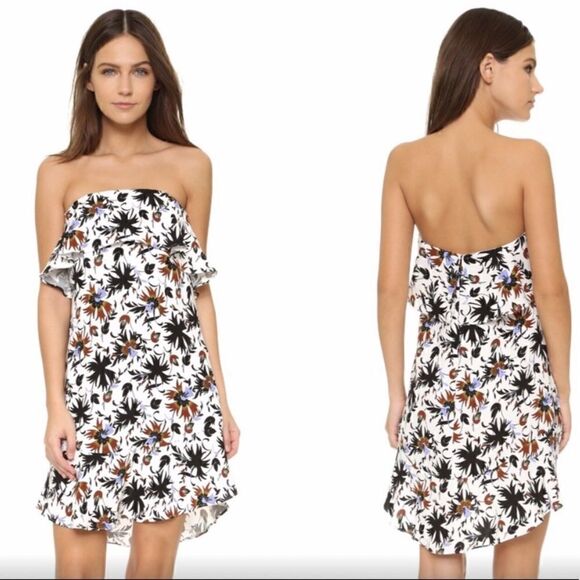 NEW A.L.C. Strapless Floral Dress - Picture 1 of 2